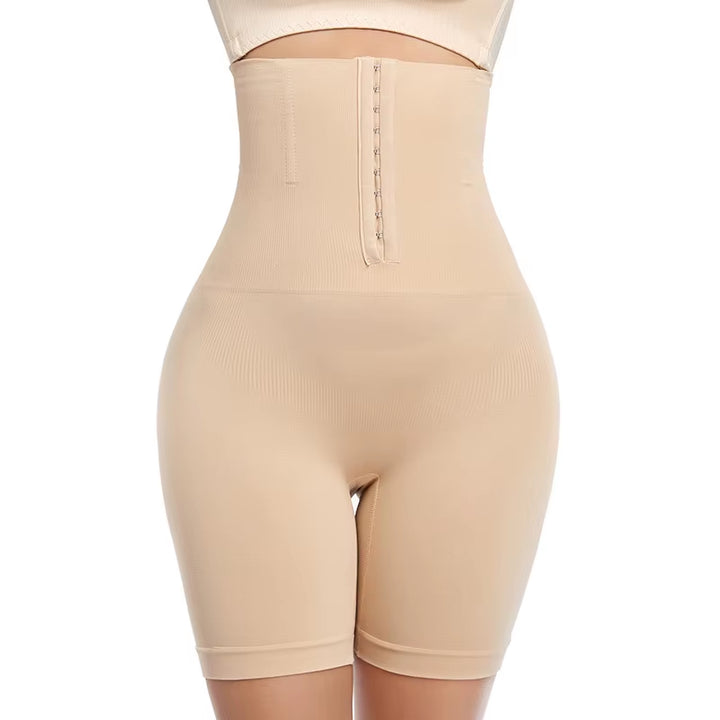 Qtree Women Tummy Control Slimming Panty with Girdle High Waist Trainer Body Shaper Shorts plus Size Hooks Butt Lifter Shapewear