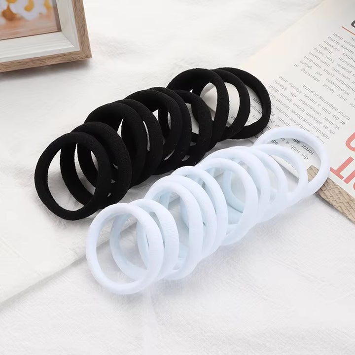 20Pcs Women Colorful Nylon Hair Bands 4Cm Elastic Headbands Girls Ponytail Holder Scrunchie Fashion Hair Accessories Headwear