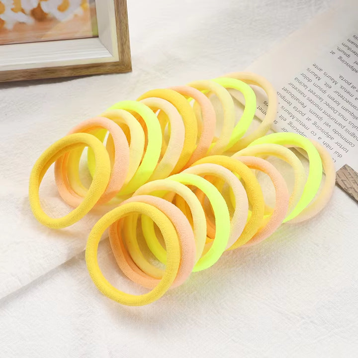 20Pcs Women Colorful Nylon Hair Bands 4Cm Elastic Headbands Girls Ponytail Holder Scrunchie Fashion Hair Accessories Headwear