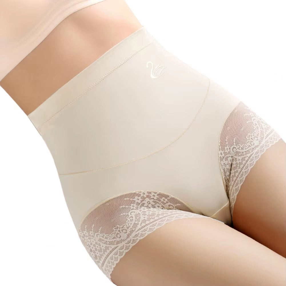 Women High Waist Seamless Panties Flat Belly Reducing Panty Hip Lift Tummy Control Underwear Comfort Briefs Underpants