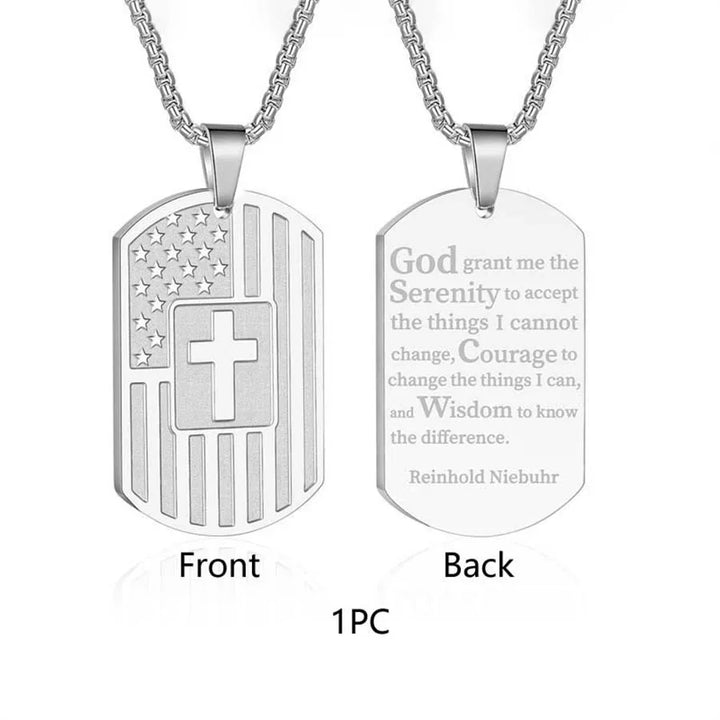 304L Stainless Steel Jesus Cross Necklace Men Women Bible Verse Spiritual Necklace for Men Jewelry