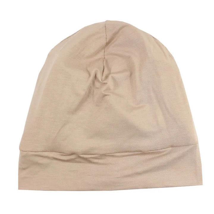 Satin Lined Beanies Hat for Women Bamboo Cotton Stretch Satin Bonnet Cap for Men Silk Night Sleeping Cap Skullies Headwrap