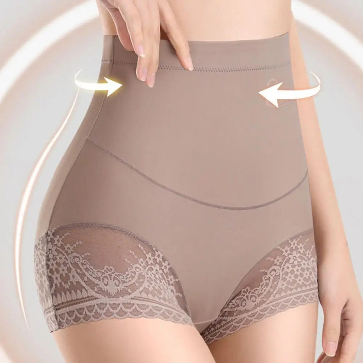 Women High Waist Seamless Panties Flat Belly Reducing Panty Hip Lift Tummy Control Underwear Comfort Briefs Underpants