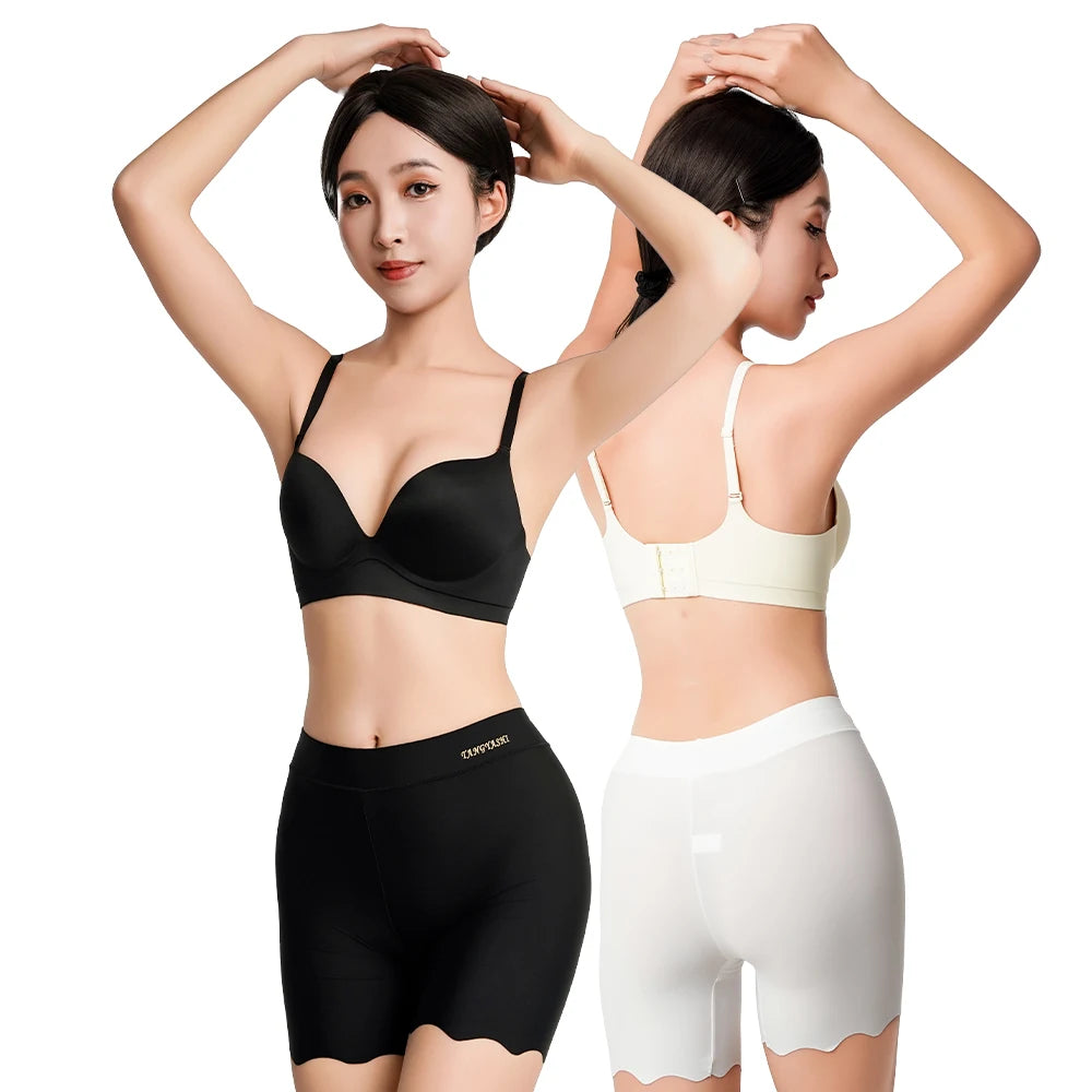 Women Underwear Slimming Shorts Safety Dress Panties High Waist Seamless Ice Silk Boxers Breathable plus Size Short Pants M-4XL