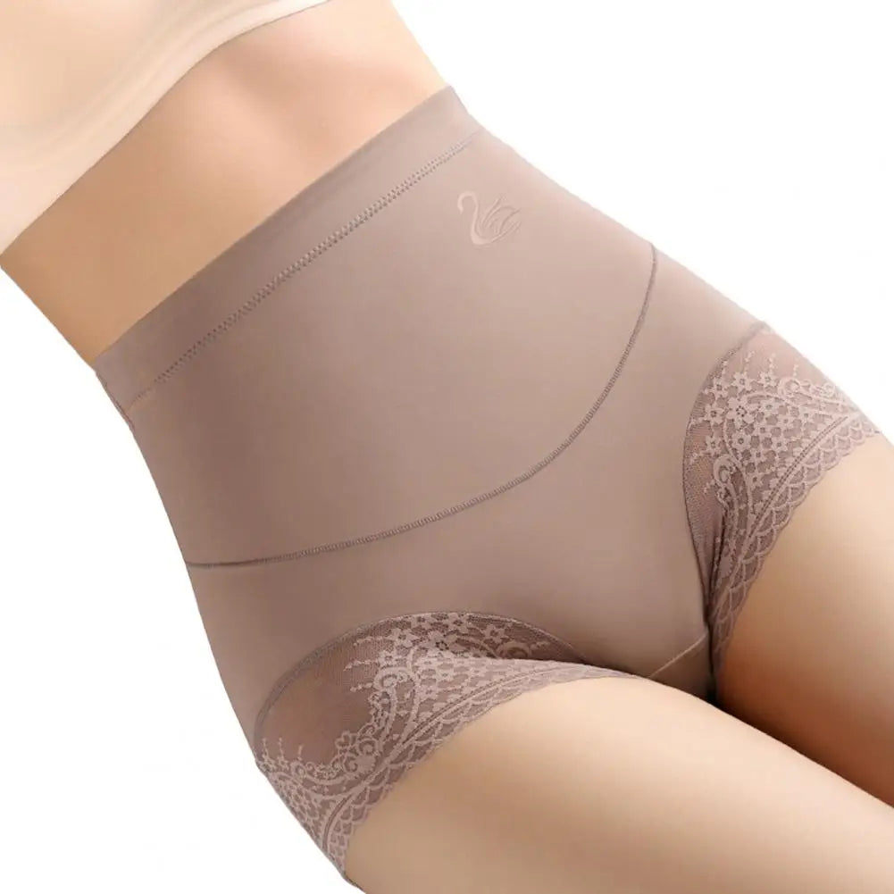 Women High Waist Seamless Panties Flat Belly Reducing Panty Hip Lift Tummy Control Underwear Comfort Briefs Underpants