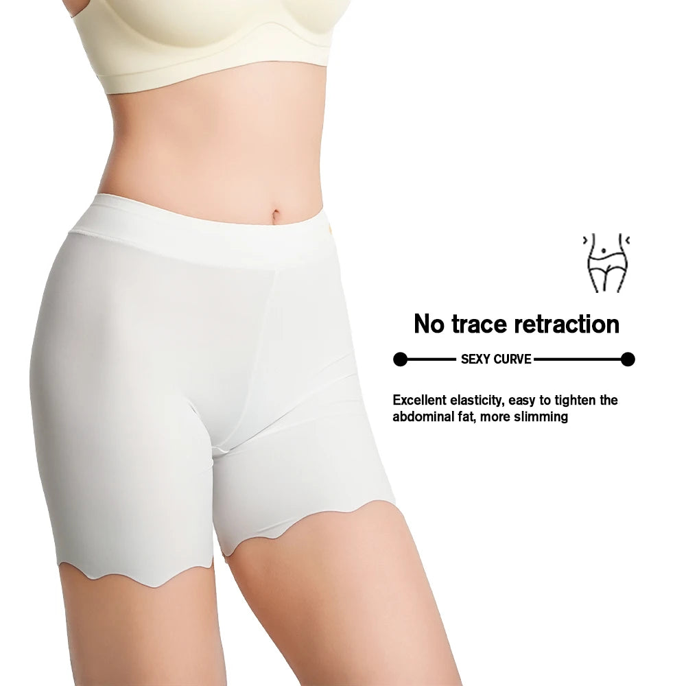 Women Underwear Slimming Shorts Safety Dress Panties High Waist Seamless Ice Silk Boxers Breathable plus Size Short Pants M-4XL