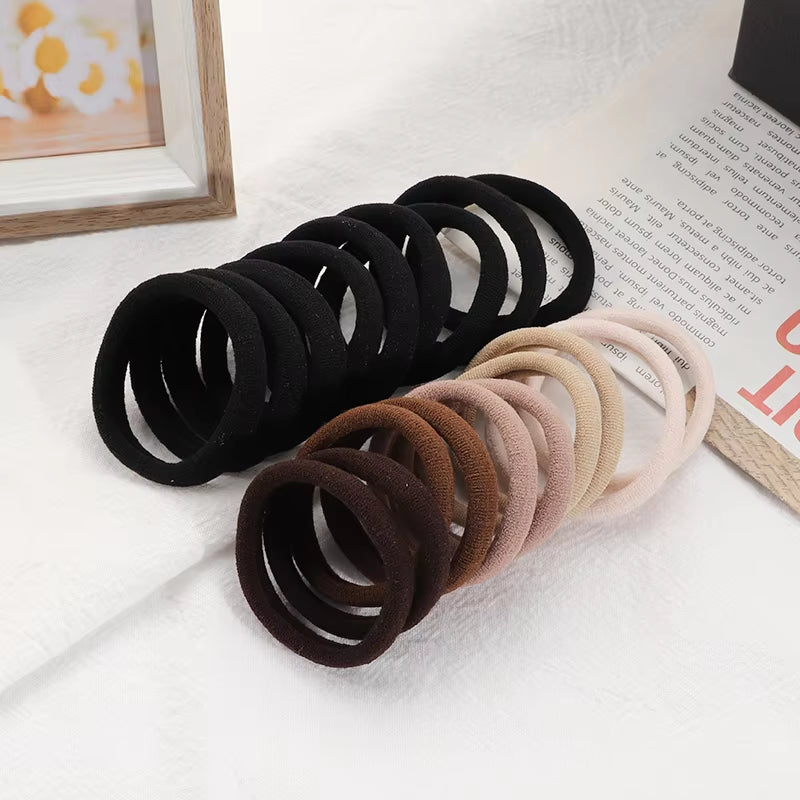 20Pcs Women Colorful Nylon Hair Bands 4Cm Elastic Headbands Girls Ponytail Holder Scrunchie Fashion Hair Accessories Headwear