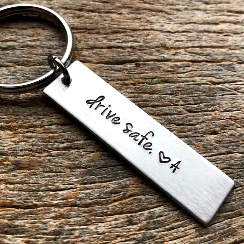 Drive Safe Stainless Steel Keychain Best Friend Keychain Key Ring